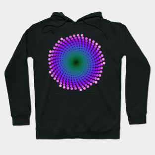 Whirlpool Spiral | Light Nebula Pink Blue Green Hoodie